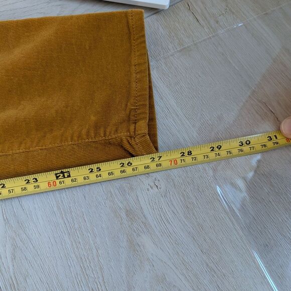 J. Crew Corduroy Ankle Pants Mustard Yellow High-Waisted 28 - Picture 7 of 8